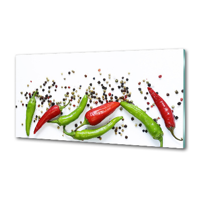 Cooker splashback Chilli peppers