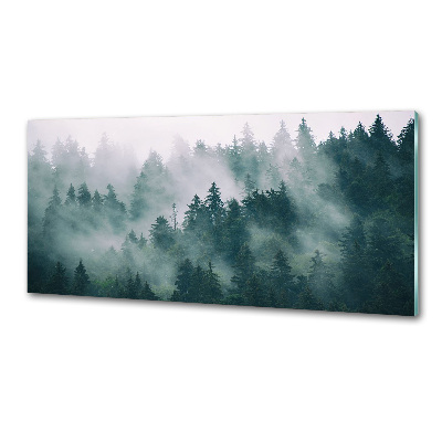 Cooker splashback Fog over the forest