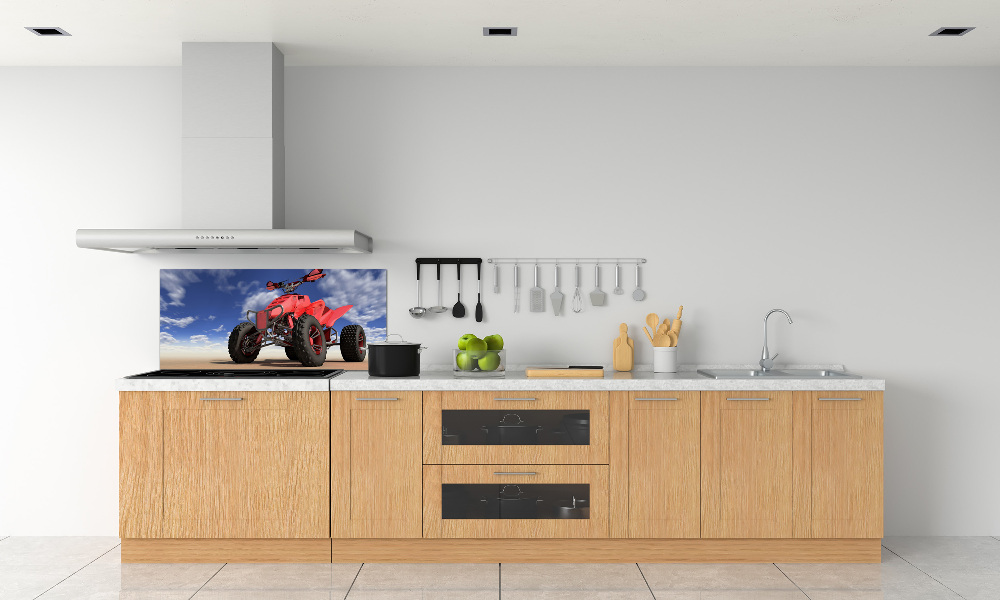 Kitchen splashback Quad in the desert