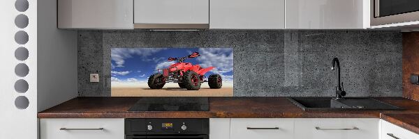 Kitchen splashback Quad in the desert