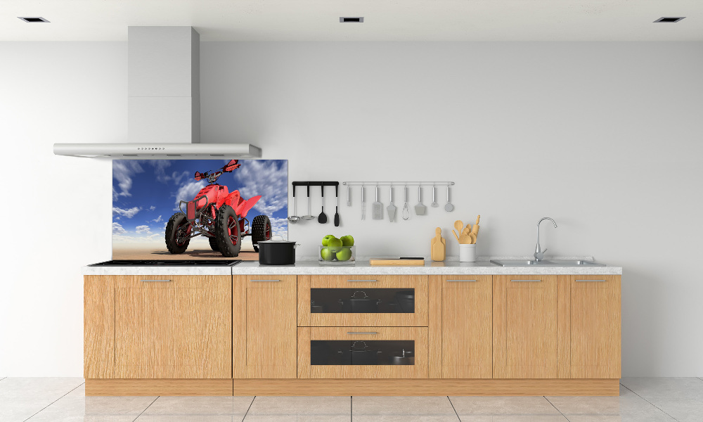 Kitchen splashback Quad in the desert