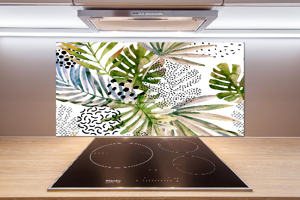 Kitchen splashback Tropical leaves