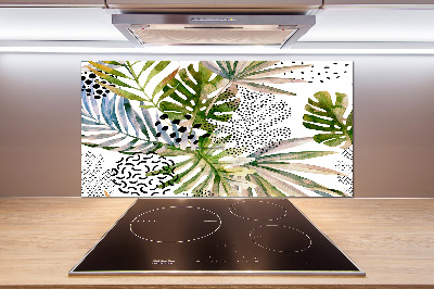 Kitchen splashback Tropical leaves