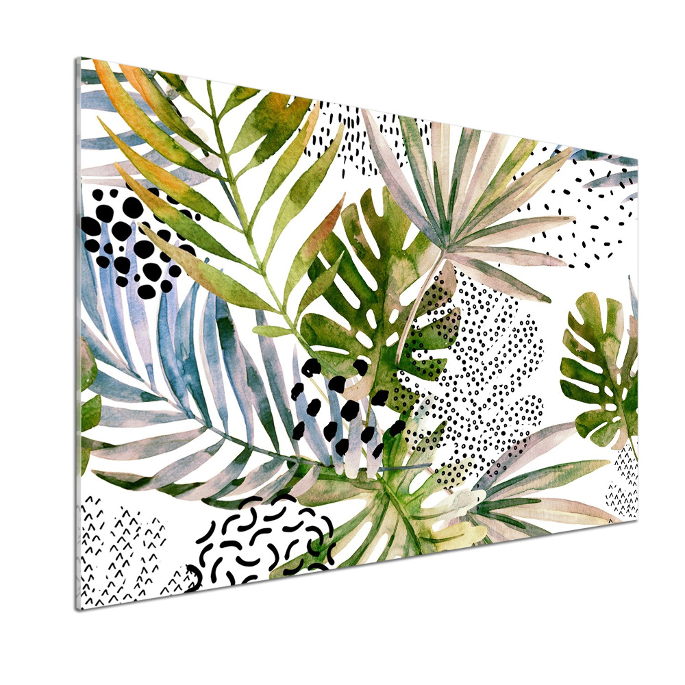 Kitchen splashback Tropical leaves