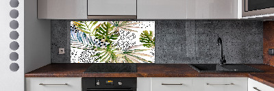 Kitchen splashback Tropical leaves