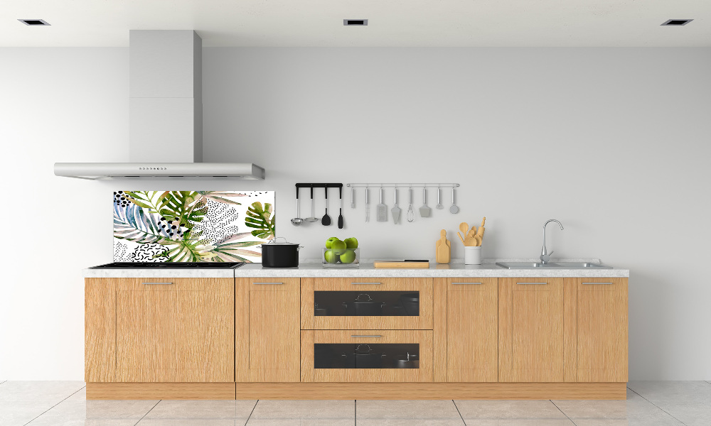 Kitchen splashback Tropical leaves