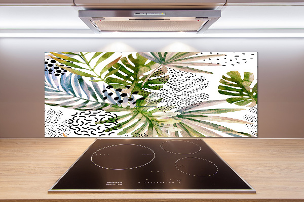 Kitchen splashback Tropical leaves