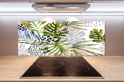 Kitchen splashback Tropical leaves