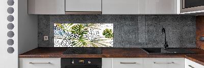 Kitchen splashback Tropical leaves