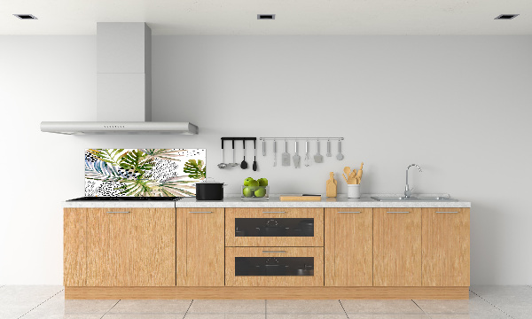 Kitchen splashback Tropical leaves