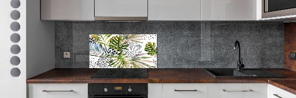 Kitchen splashback Tropical leaves