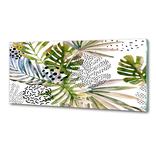 Kitchen splashback Tropical leaves