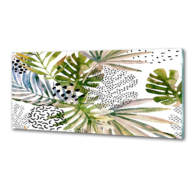 Kitchen splashback Tropical leaves