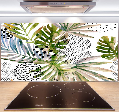 Kitchen splashback Tropical leaves