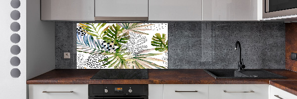 Kitchen splashback Tropical leaves