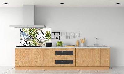 Kitchen splashback Tropical leaves