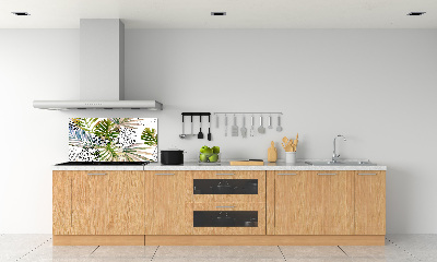 Kitchen splashback Tropical leaves