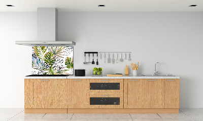 Kitchen splashback Tropical leaves