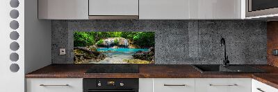 Cooker splashback Waterfall in the forest