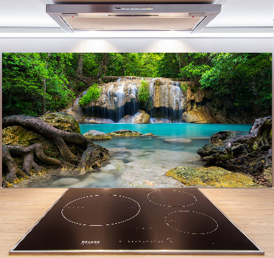 Cooker splashback Waterfall in the forest