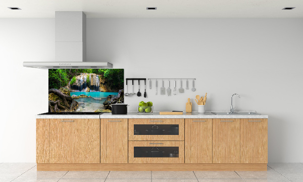 Cooker splashback Waterfall in the forest