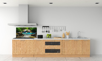 Cooker splashback Waterfall in the forest