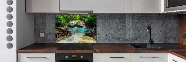 Cooker splashback Waterfall in the forest