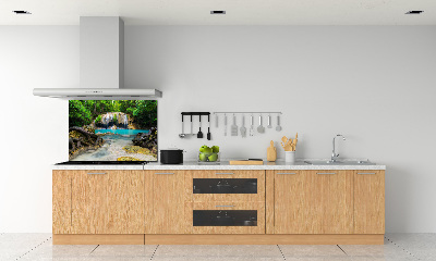 Cooker splashback Waterfall in the forest