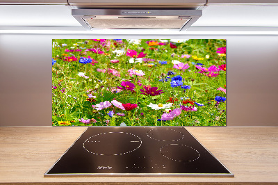 Kitchen splashback Field flowers