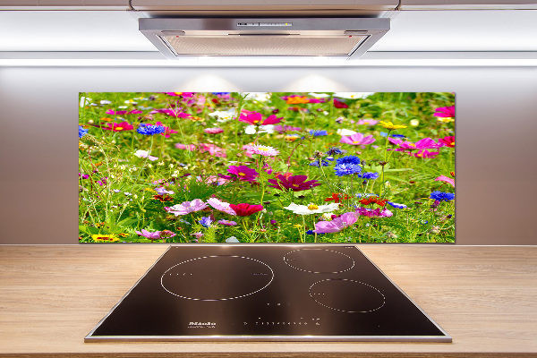 Kitchen splashback Field flowers