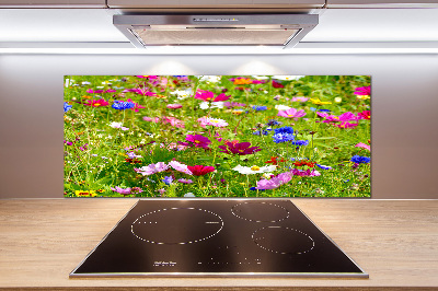 Kitchen splashback Field flowers