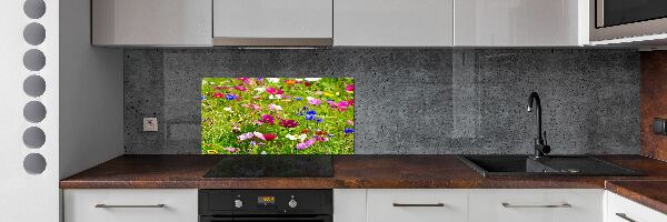 Kitchen splashback Field flowers