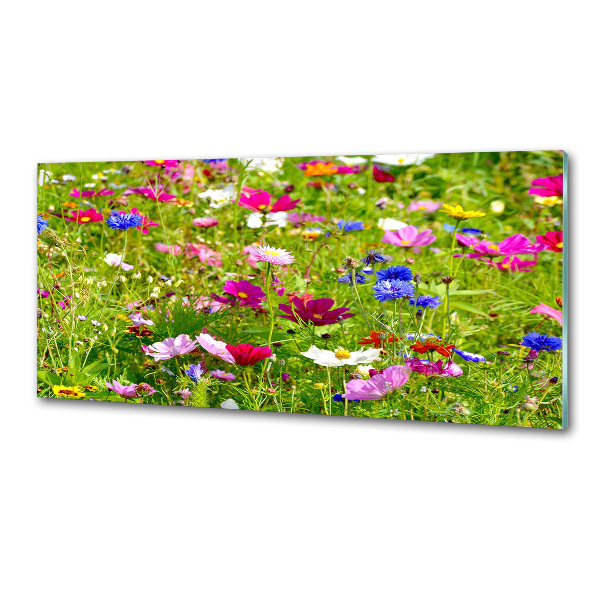 Kitchen splashback Field flowers