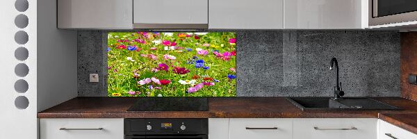 Kitchen splashback Field flowers