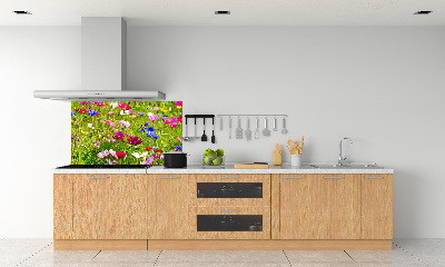 Kitchen splashback Field flowers