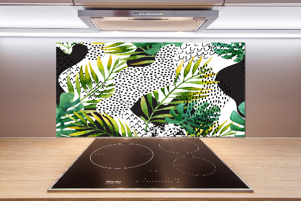 Kitchen splashback Tropical leaves