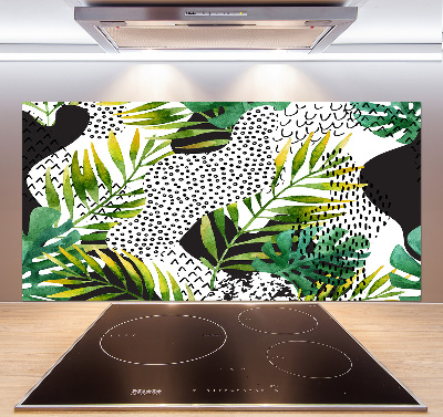 Kitchen splashback Tropical leaves