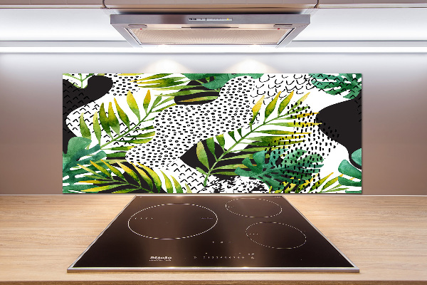 Kitchen splashback Tropical leaves