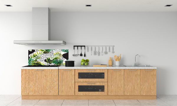 Kitchen splashback Tropical leaves