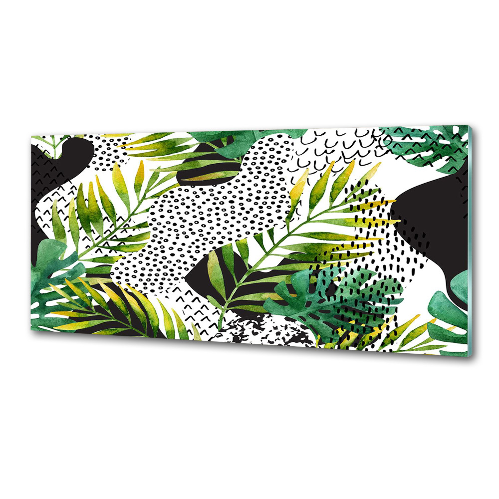 Kitchen splashback Tropical leaves