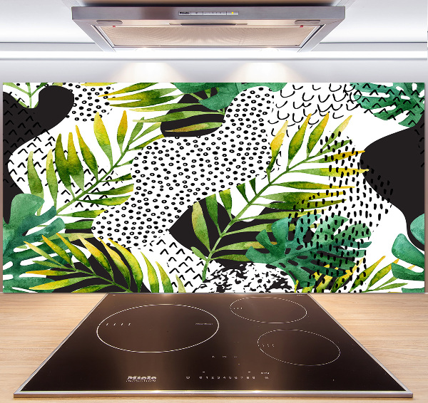 Kitchen splashback Tropical leaves