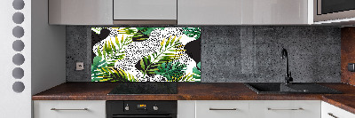 Kitchen splashback Tropical leaves