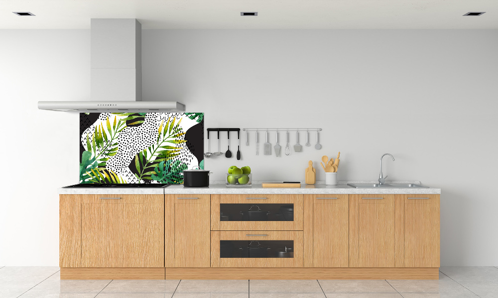 Kitchen splashback Tropical leaves