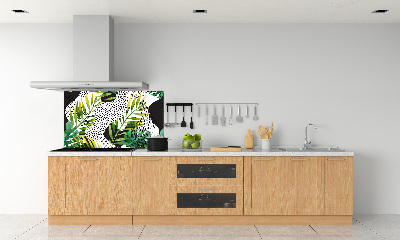 Kitchen splashback Tropical leaves