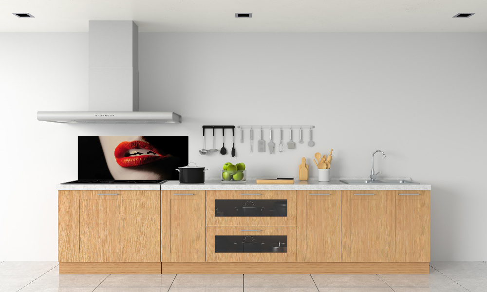 Cooker splashback Red lips