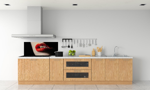 Cooker splashback Red lips