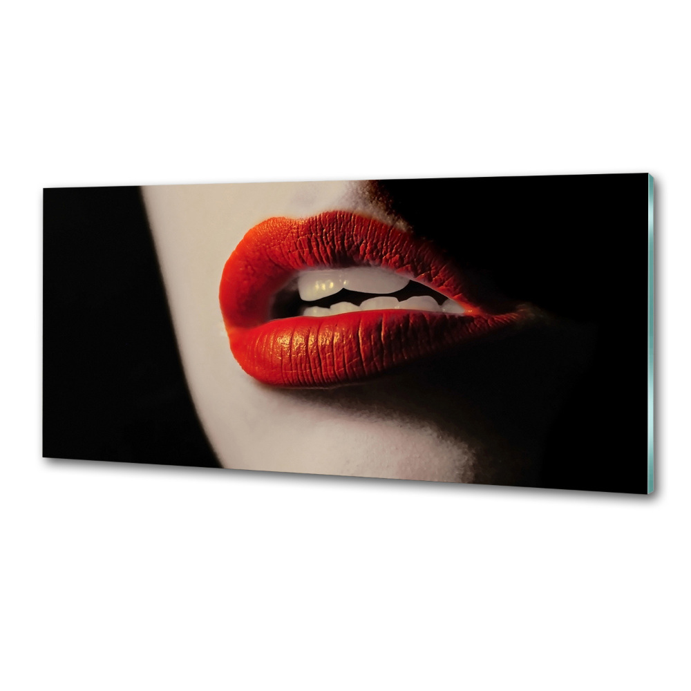 Cooker splashback Red lips