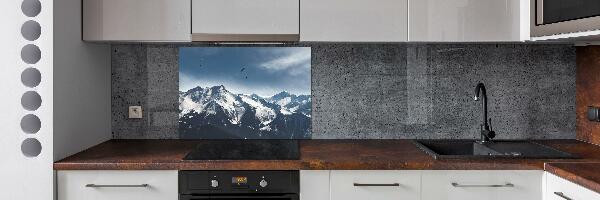 Cooker splashback Paraglide of the Alps