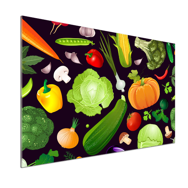 Cooker splashback Colorful vegetables