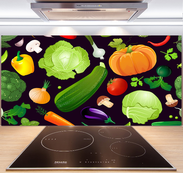 Cooker splashback Colorful vegetables